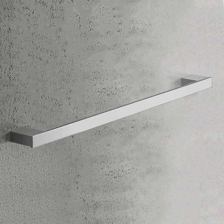 Gedy 5421-60-13 Square 24 Inch Towel Bar In Polished Chrome
